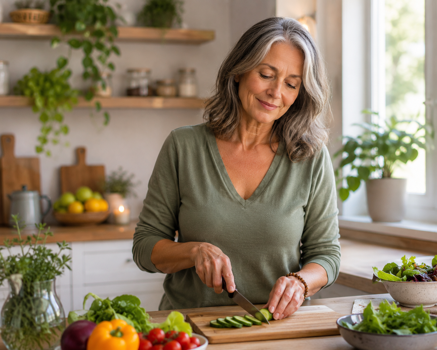 menopause and body changes healthy eating support with balanced food for midlife wellness