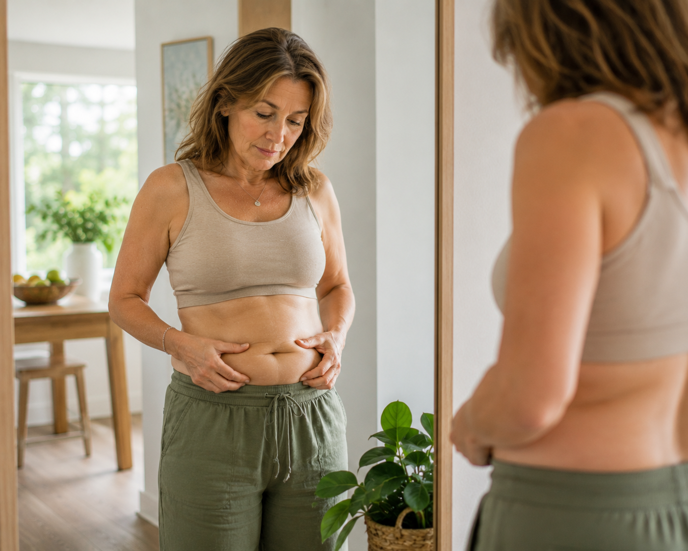 menopause belly fat stubborn midlife waist changes